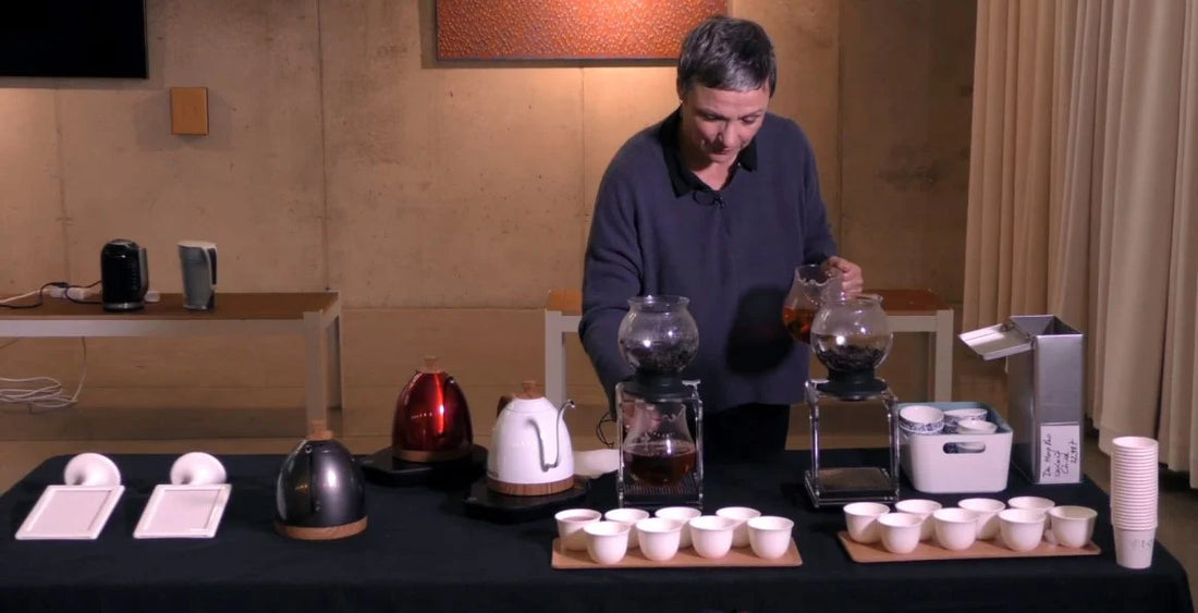 Tea sommelier Michèle Decol tests (un)filtered water