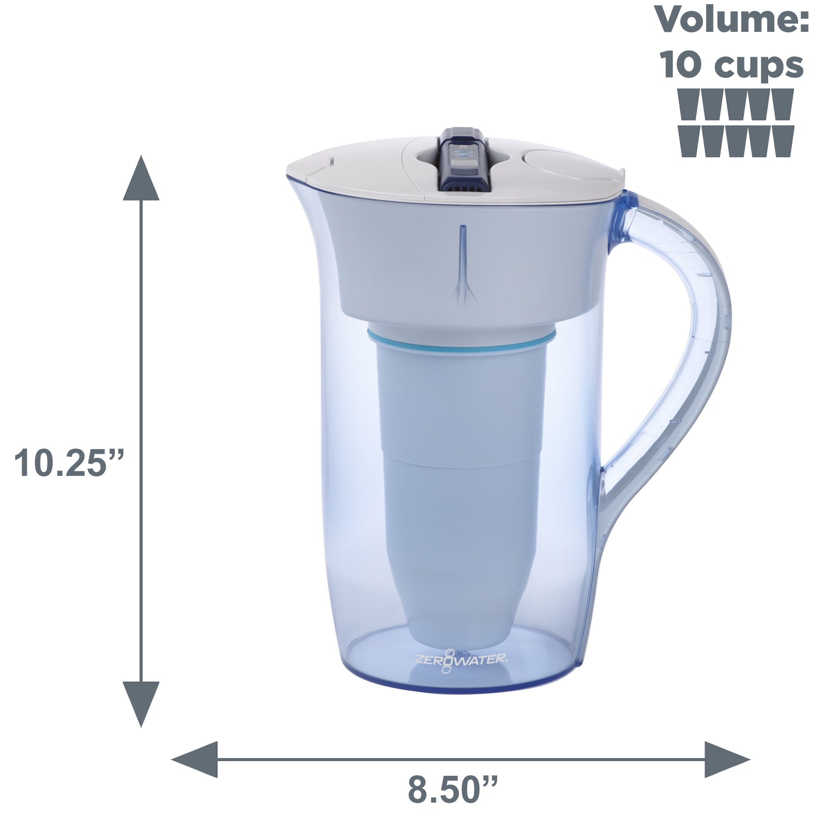 2.4L round jug free TDS meter
